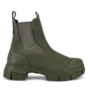 Ganni hunter green boots